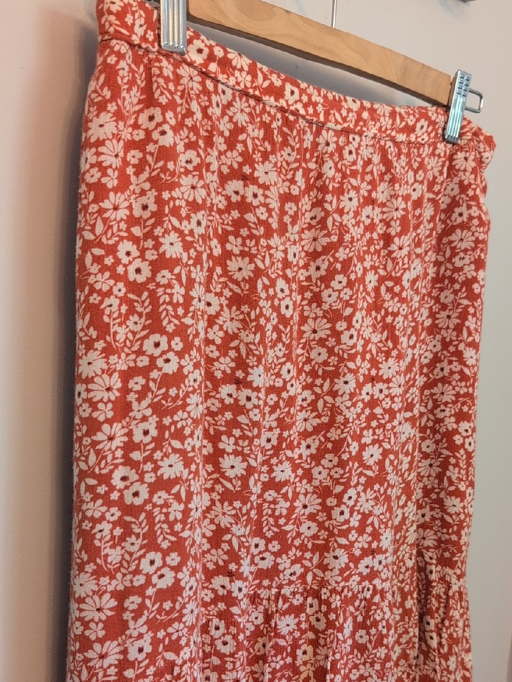 Abercrombie and Fitch Floral Tiered Midi Skirt M